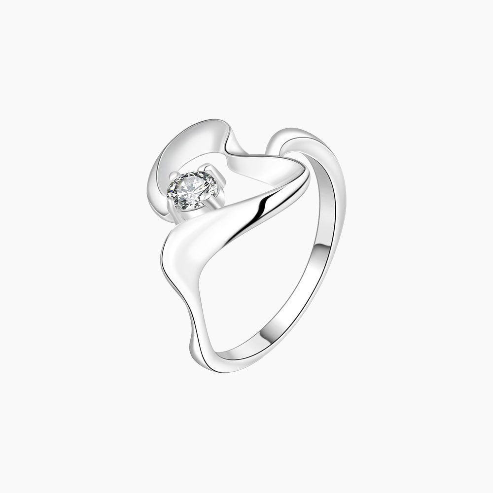 Silver ring eq Dimond